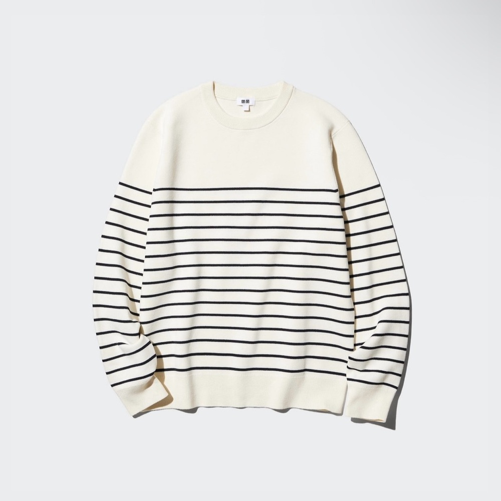 NWT Unisex Uniqlo Sweater with Black Stripes size L